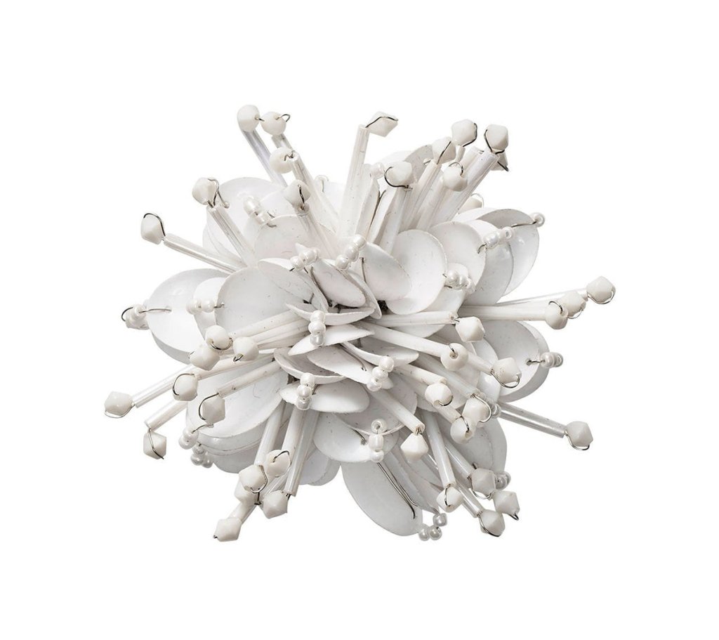 Starburst Napkin Ring in White, Set of 4