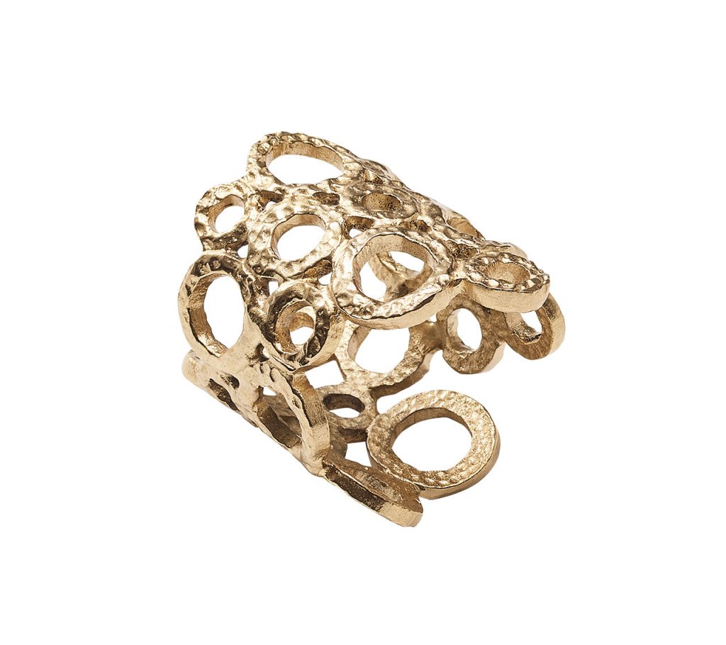 Sample: Orbit Napkin Ring in Gold