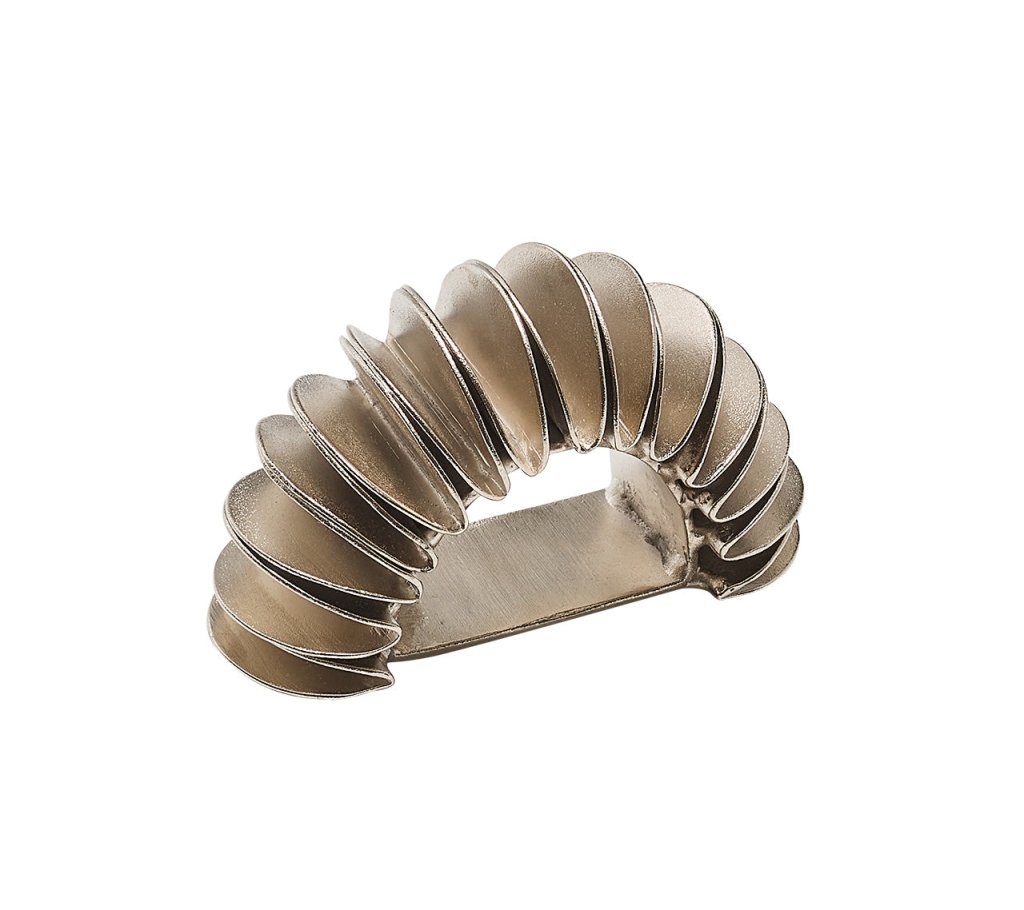 Demilune Napkin Ring in Silver, Set of 4