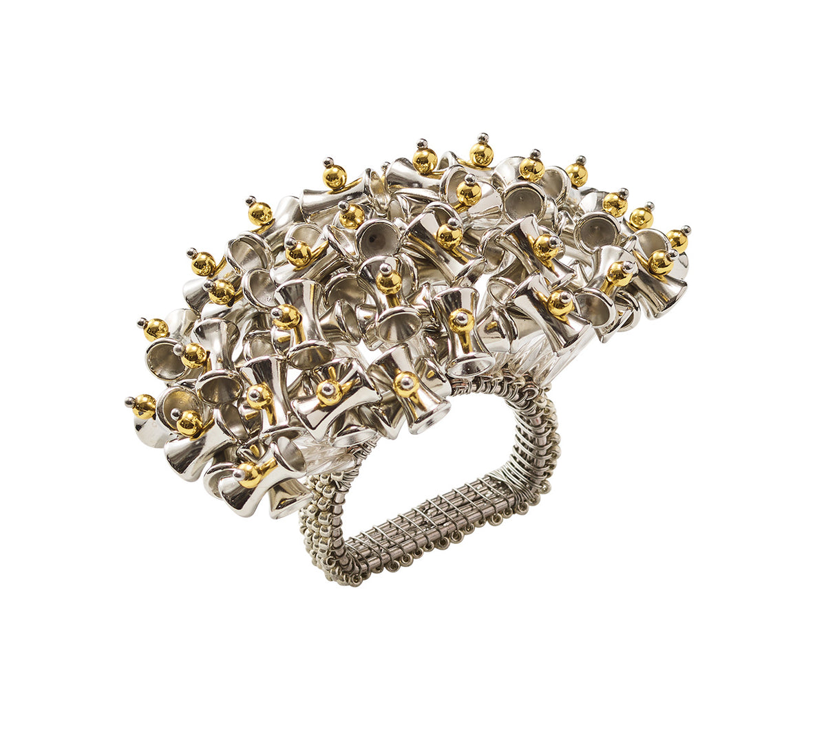Lucent Napkin Ring in Silver & Gold, Set of 4