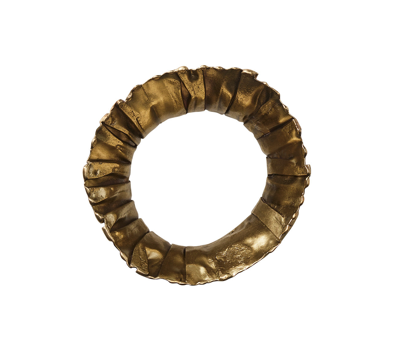 Clinched Napkin Ring in Gold & Silver, Set of 4