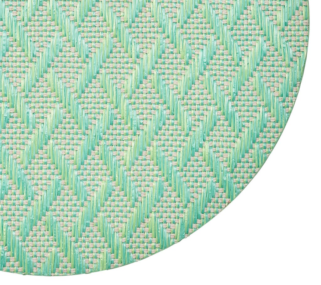 Basketweave Placemat in Marine & Lime