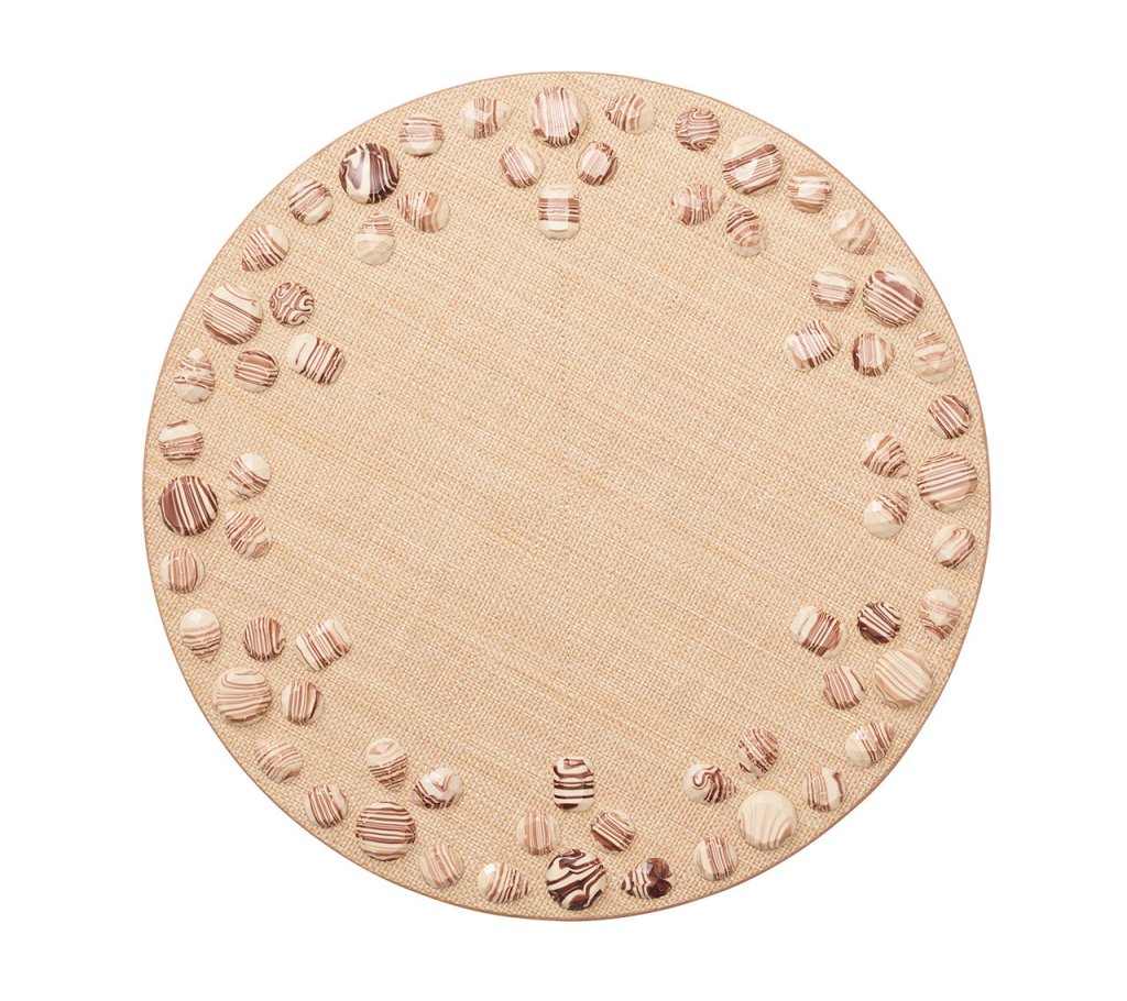 Sample: Cabochon Placemat in Natural & Brown