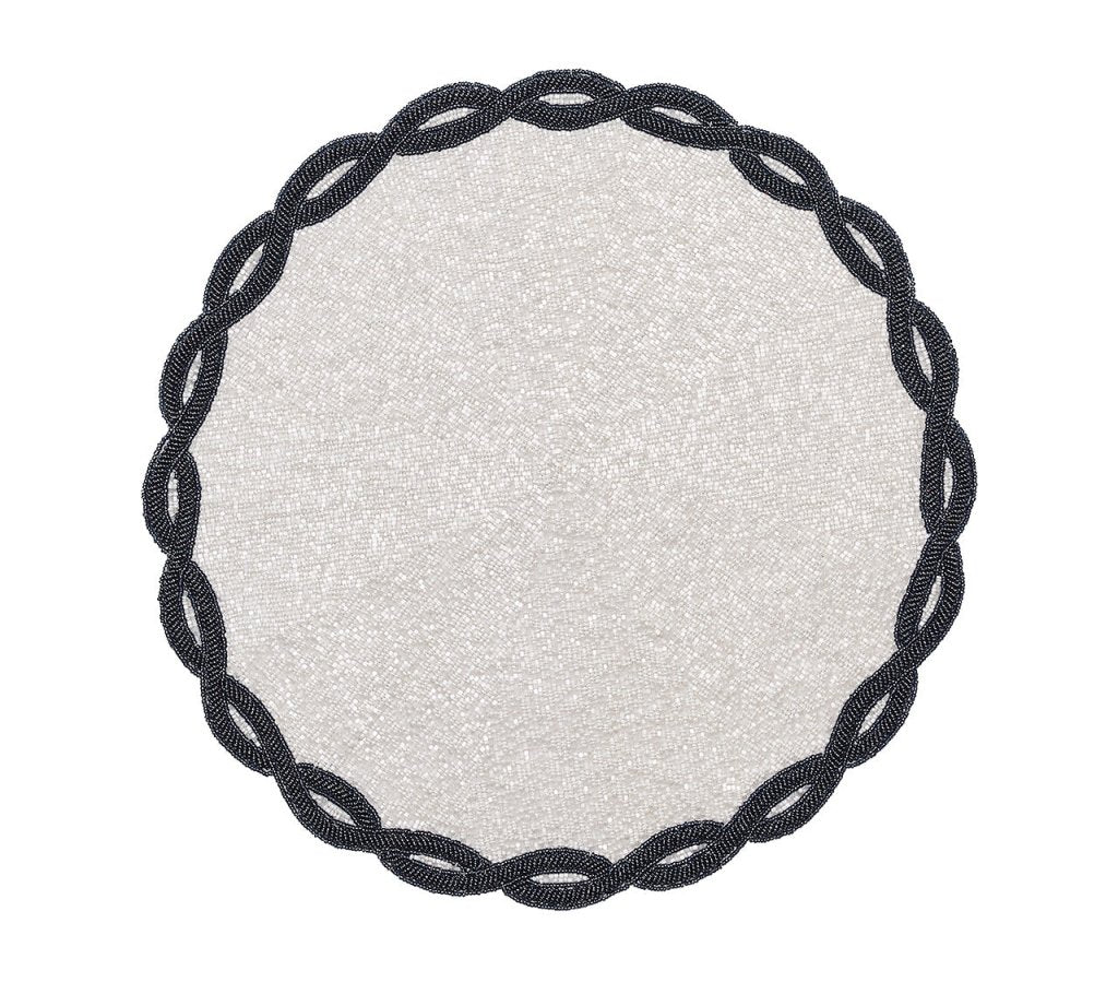 Kim Seybert, Inc.Infinity Placemat in White & Navy, Set of 4Placemats