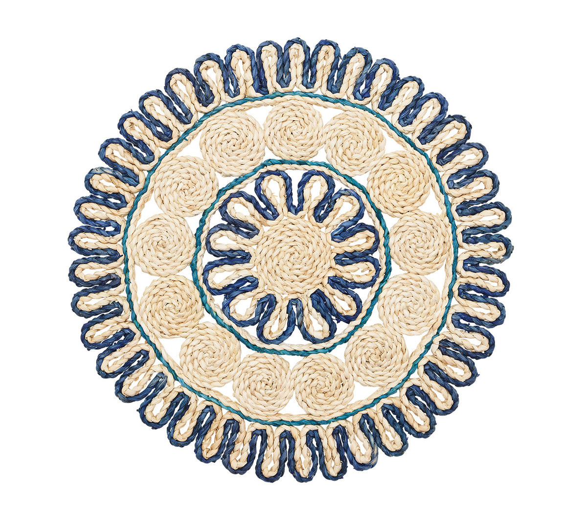 Casbah Placemat in Natural & Blue