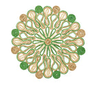 Marisol Placemat in Natural & Green, Set of 4