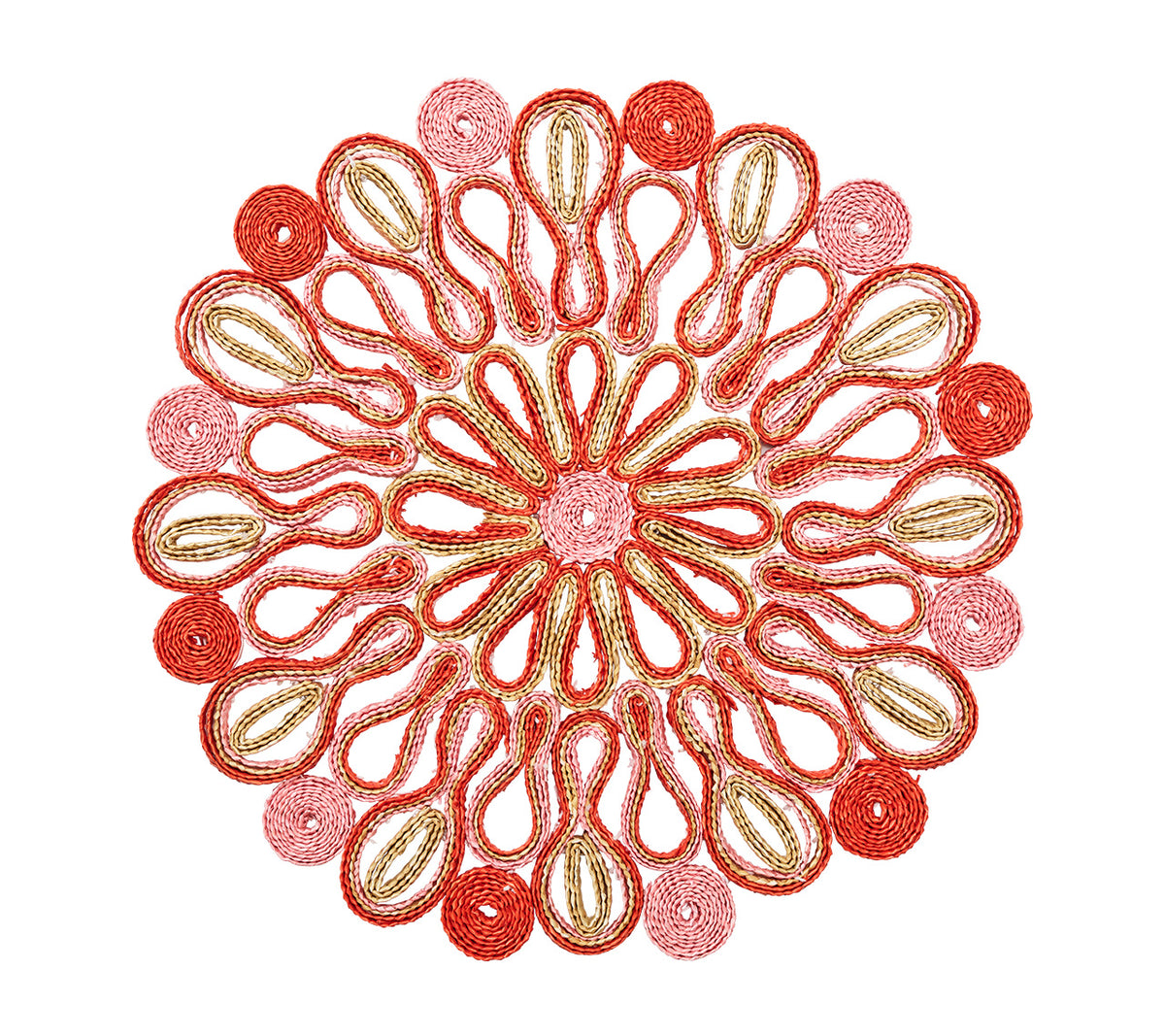 Marisol Placemat in Pink & Orange, Set of 4