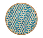 Lanai Placemat in Natural & Turquoise, Set of 4