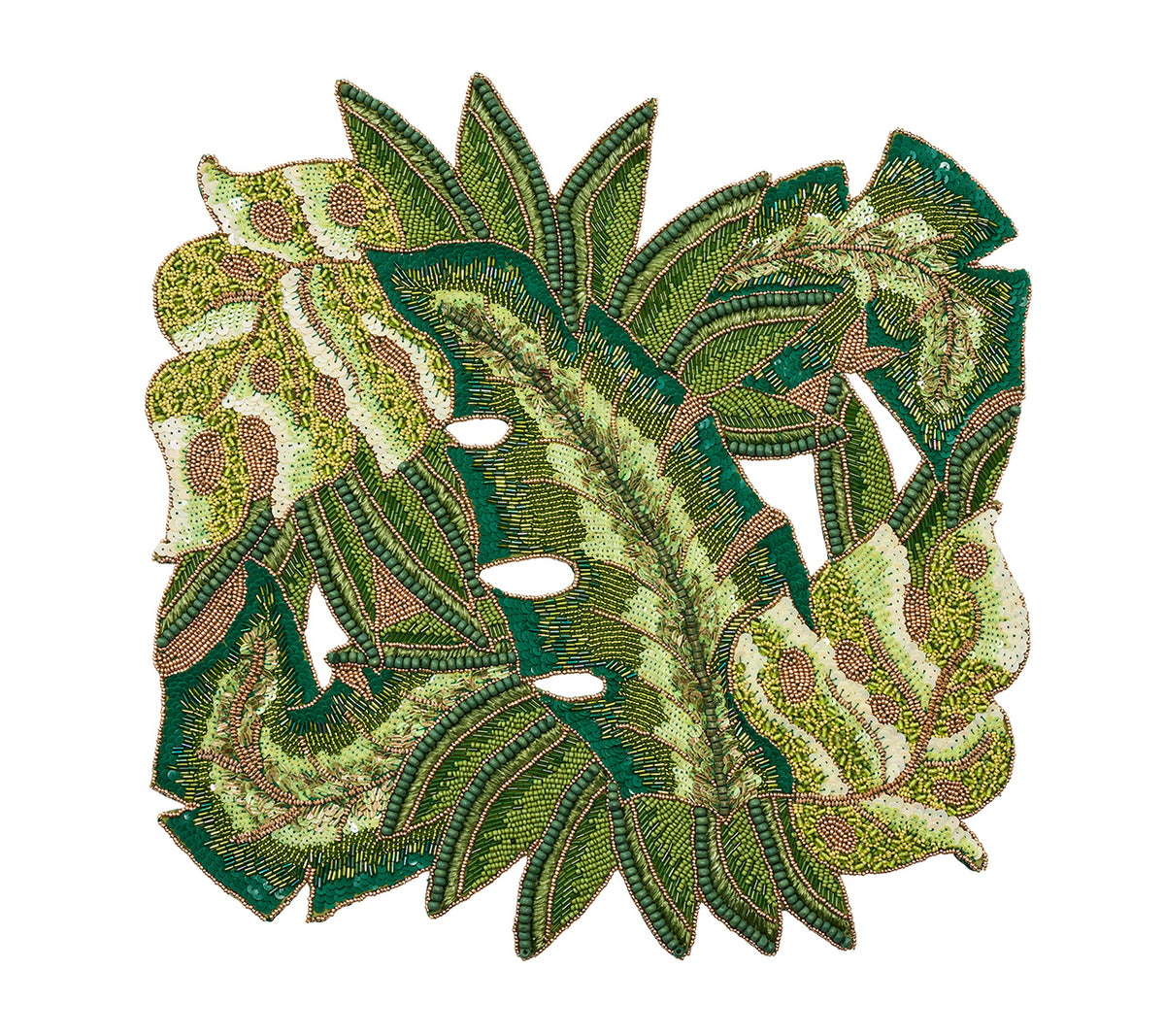 Calypso Placemat in Green & Gold, Set of 2