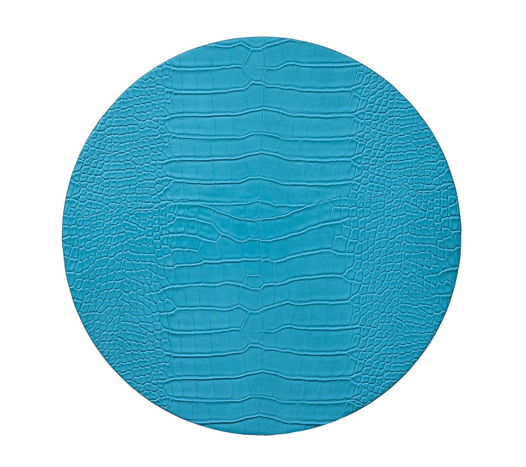 Croco Placemat in Turquoise