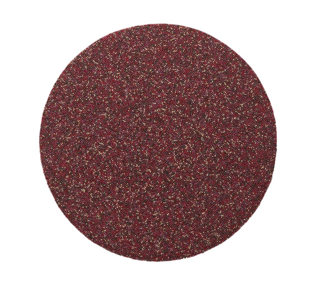 Sample: Vermicelli Placemat in Berry & Gold