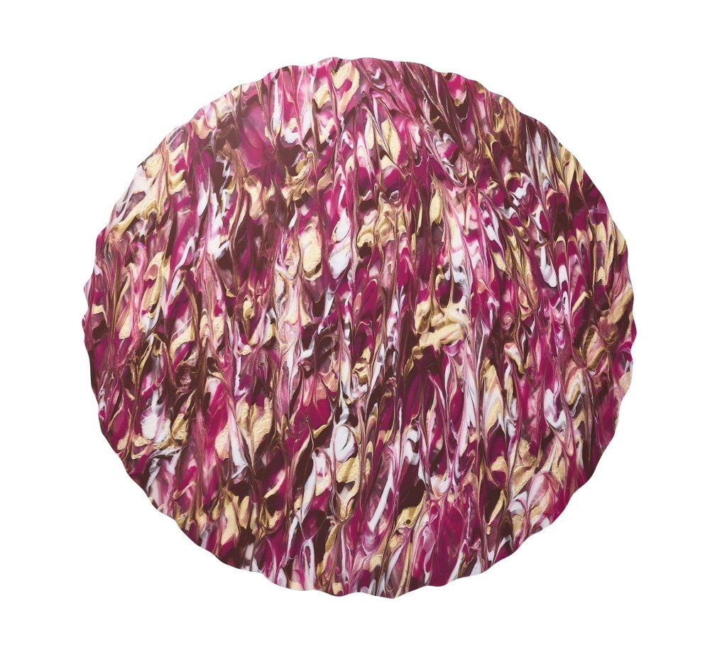 Sample: Marbled Placemat in Berry & Gold