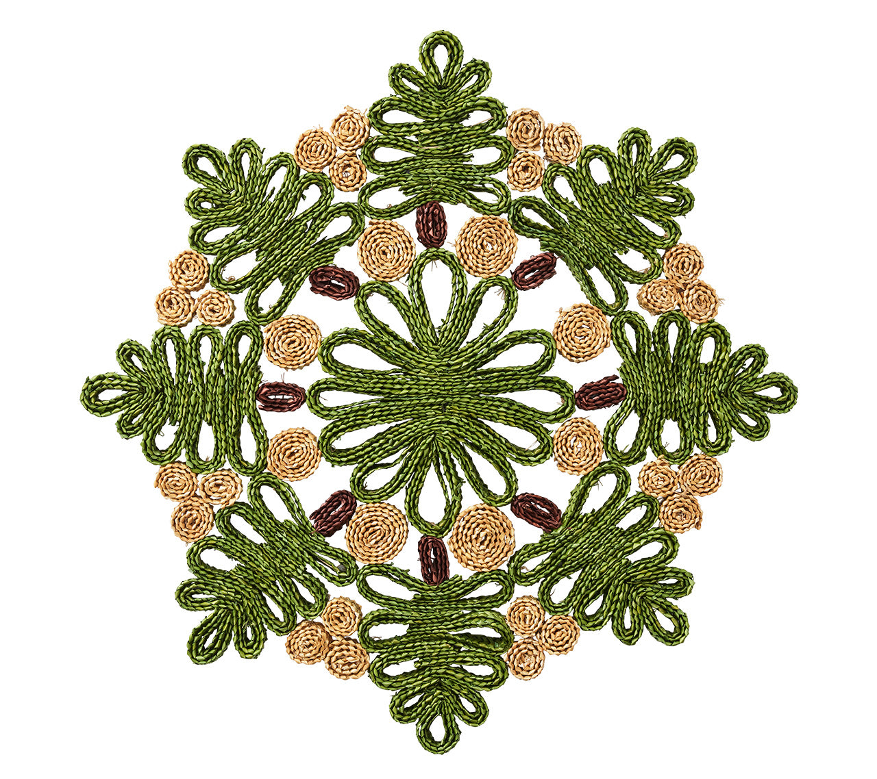 Verve Placemat in Green & Natural, Set of 4