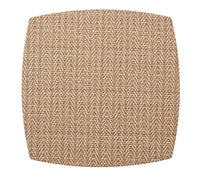 Twill Placemat in Brown & White, Set of 4