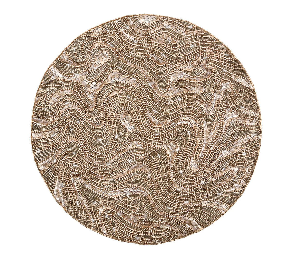 Luster Placemat in Gold & Silver, Set of 2