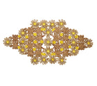 Daisy Runner in Natural & Yellow