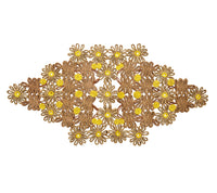 Daisy Runner in Natural & Yellow