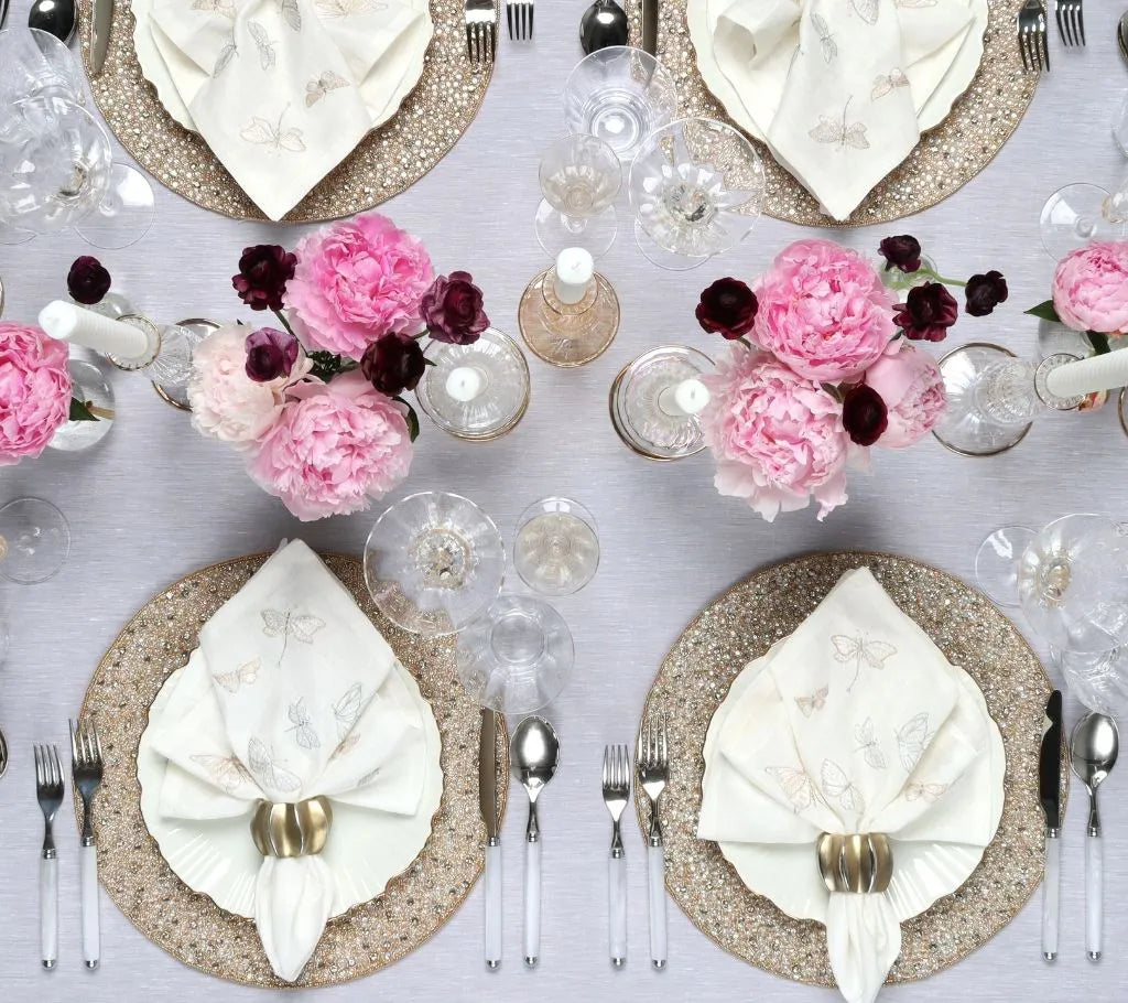 Rapture Placemat in Champagne & Crystal, Set of 2