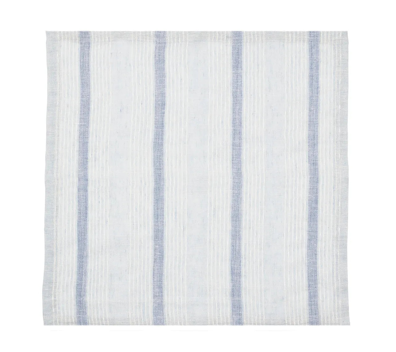 Ribbon Stripe Napkin in Ivory & Blue, Set of 4