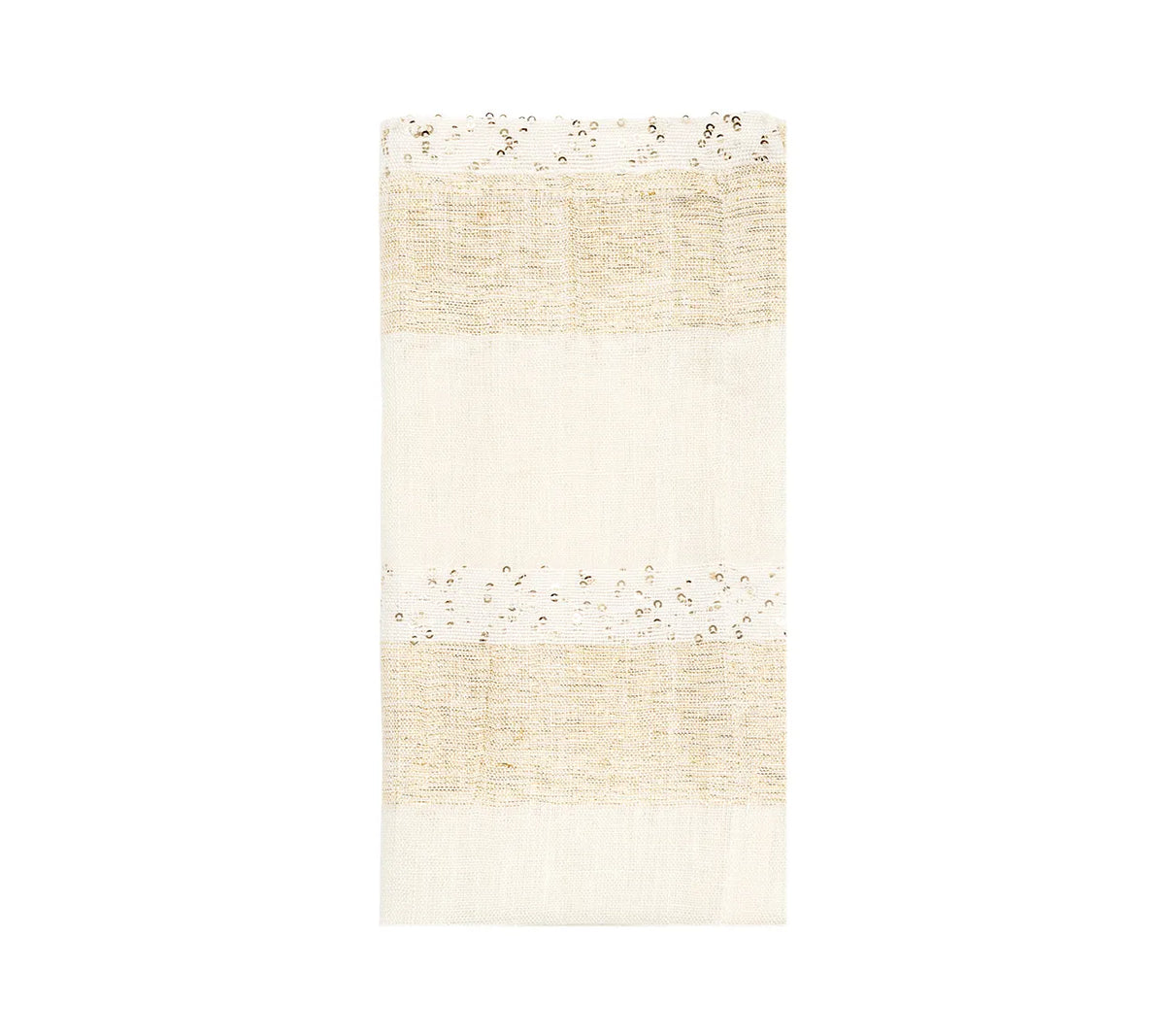 Spectra Napkin in White & Gold, Set of 4