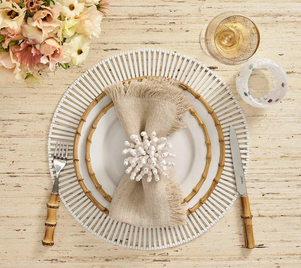 Spoke Placemat in White, Set of 4