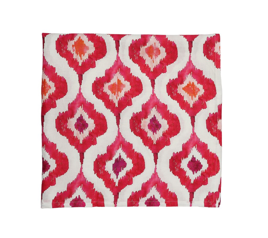 Kim Seybert, Inc.Watercolor Ikat Tablecloth in FuchsiaTablecloths
