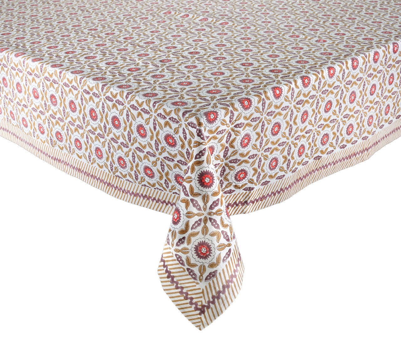 Majorelle Tablecloth in Brown & Orange