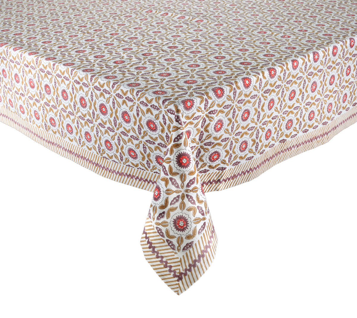 Majorelle Tablecloth in Brown & Orange