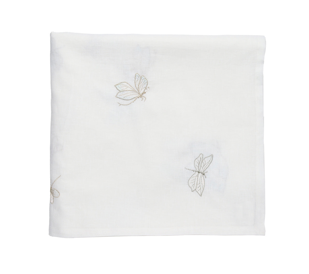 Monarch Garden Tablecloth in White & Iridescent
