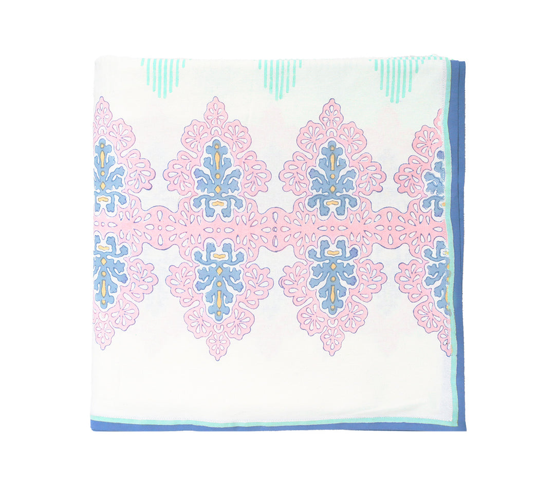 Filigree Tablecloth in White & Sorbet