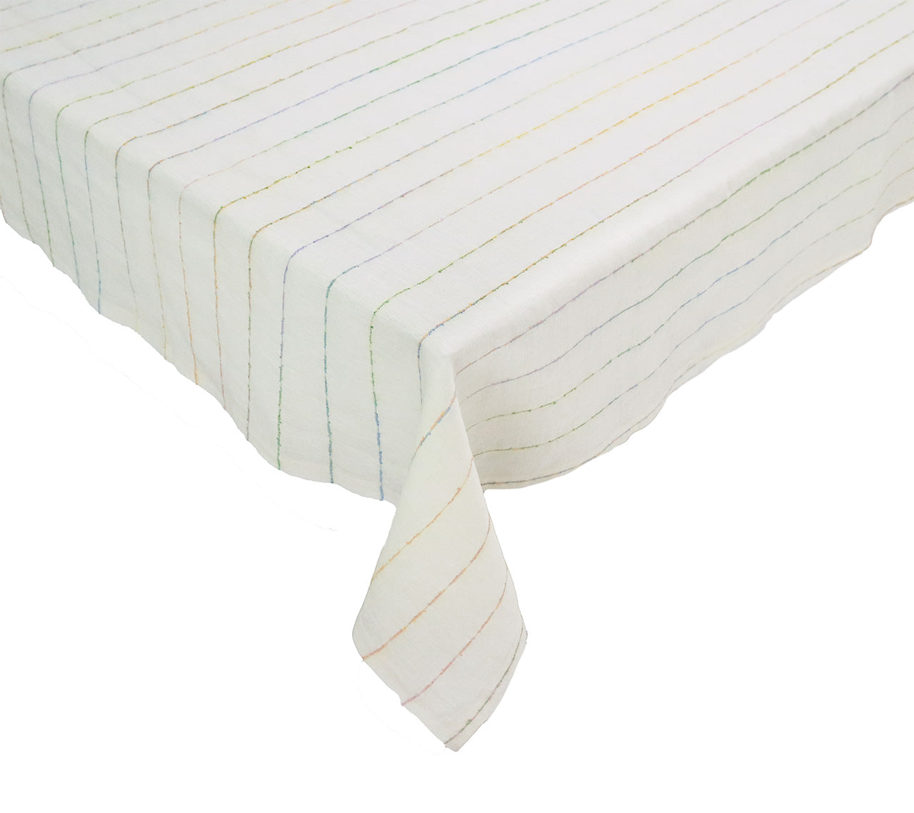 Dash Tablecloth in White & Multi