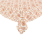 Kim Seybert Luxury Laurel Tablecloth in White & Brown