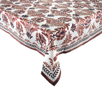 Botanica Tablecloth in Ivory & Brown