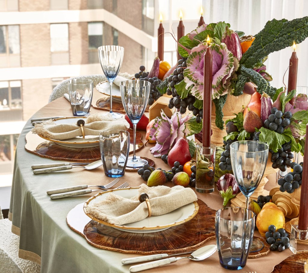 Mineral Napkin Ring in Brown, Set of 4