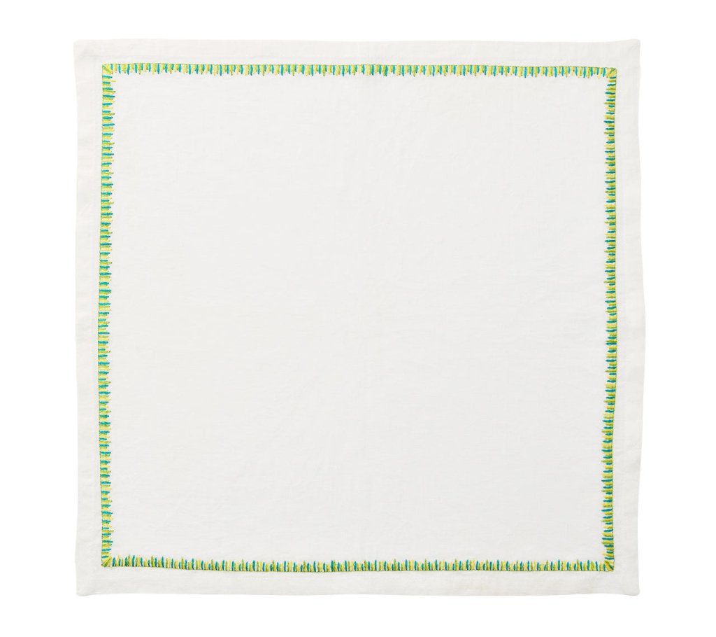 Filament Napkin in White, Yellow & Green, Set of 4