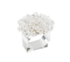 Aster Napkin Ring in Crystal, Set of 4