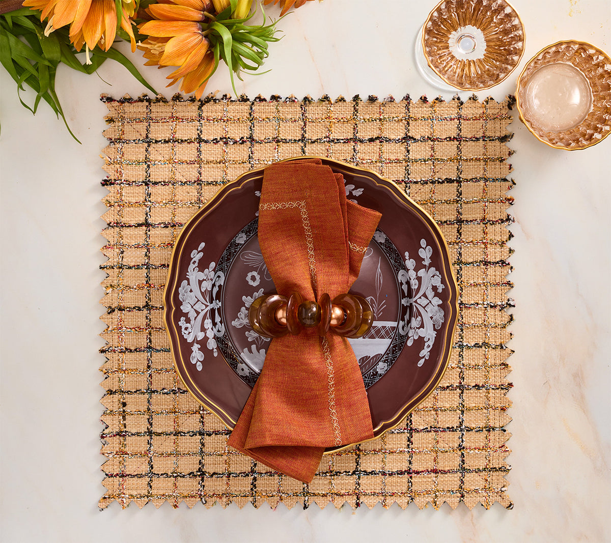 Classic Napkin in Rust, Set of 4