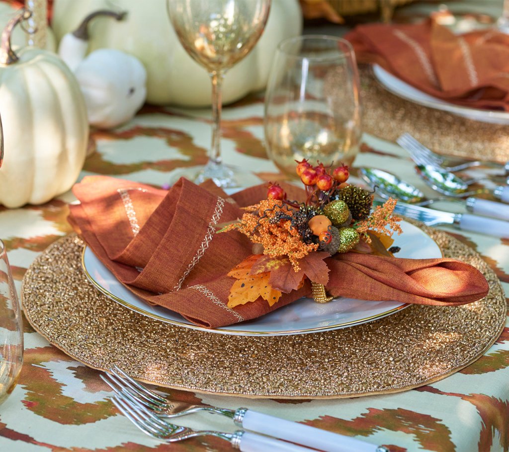Classic Napkin in Rust, Set of 4