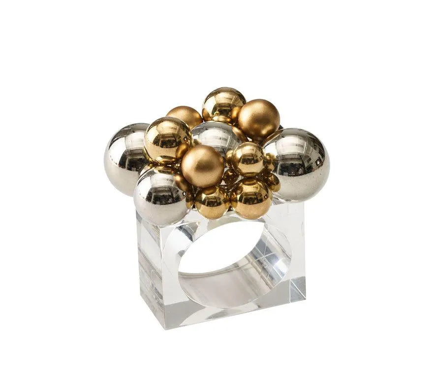 Bauble Napkin Ring in Gold & Silver | Kim Seybert