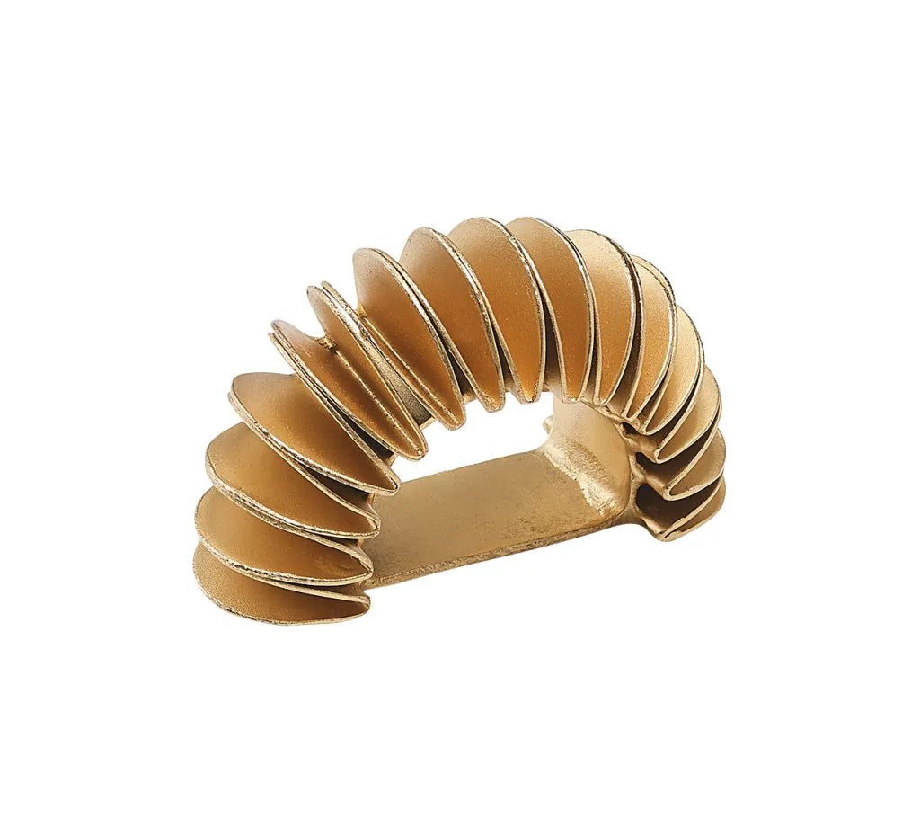 Demilune Napkin Ring in Gold, Set of 4