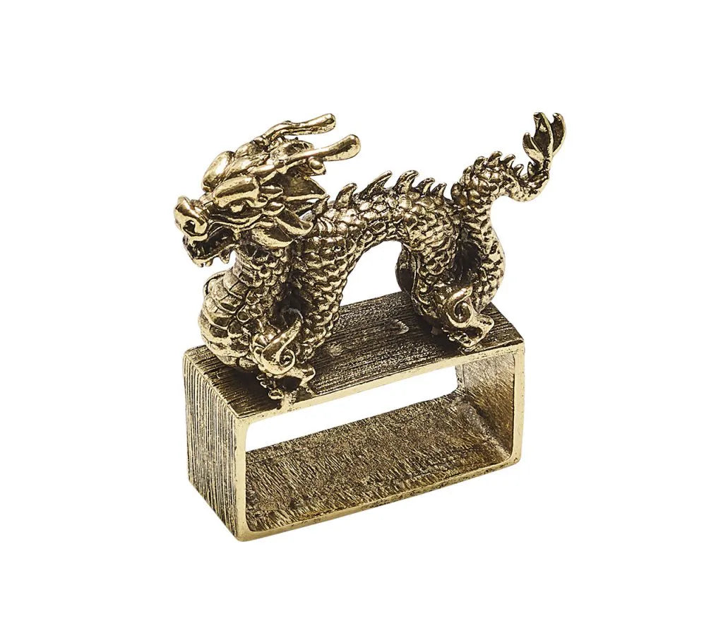 Orient Napkin Ring in Gold, Set of 4 in a Gift Box