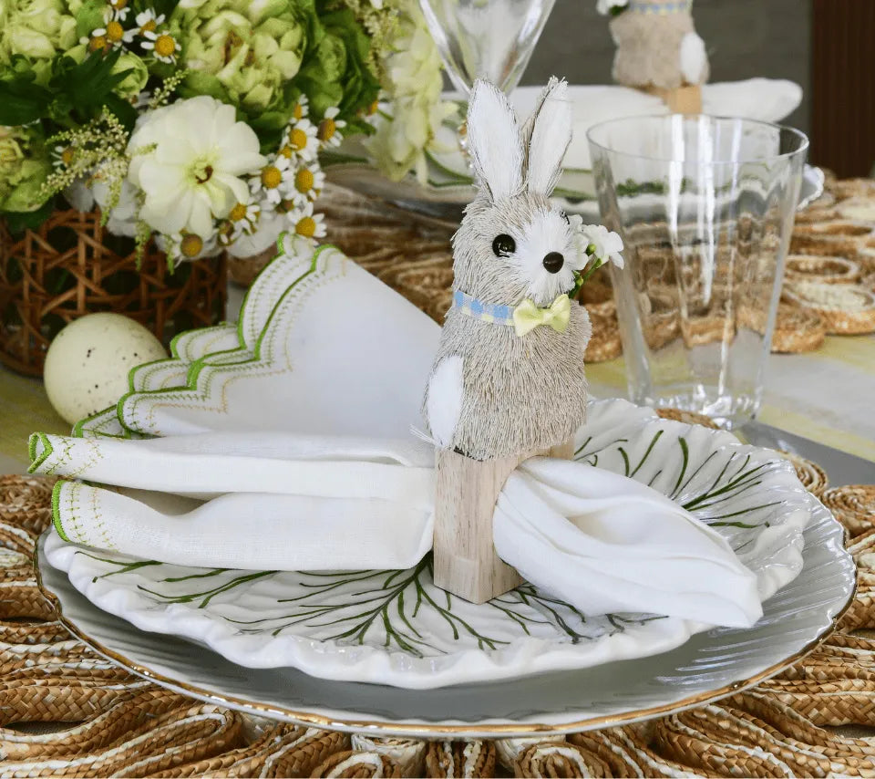 Easter Bunny Napkin Ring in Multi, Set of 4