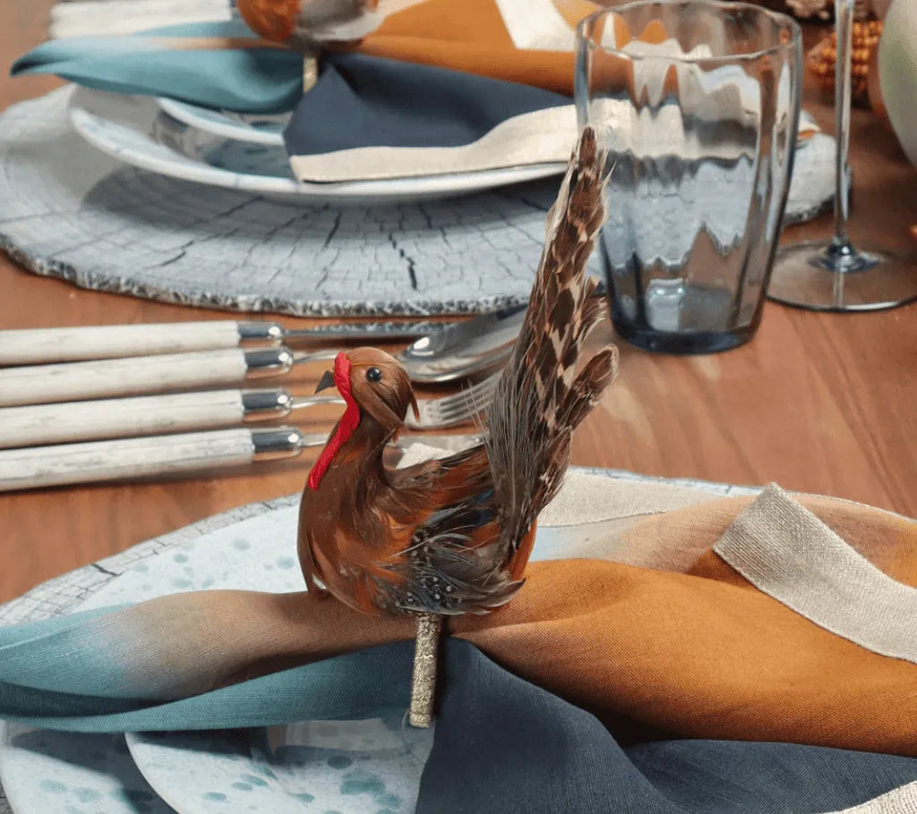 Gobble Napkin Ring in Multi, Set of 4