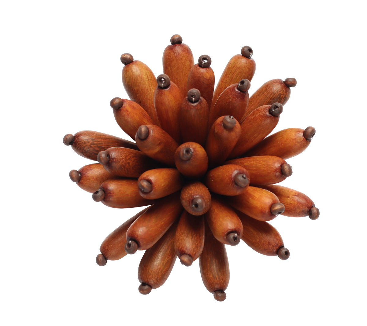 Florette Napkin Ring in Brown, Set of 4