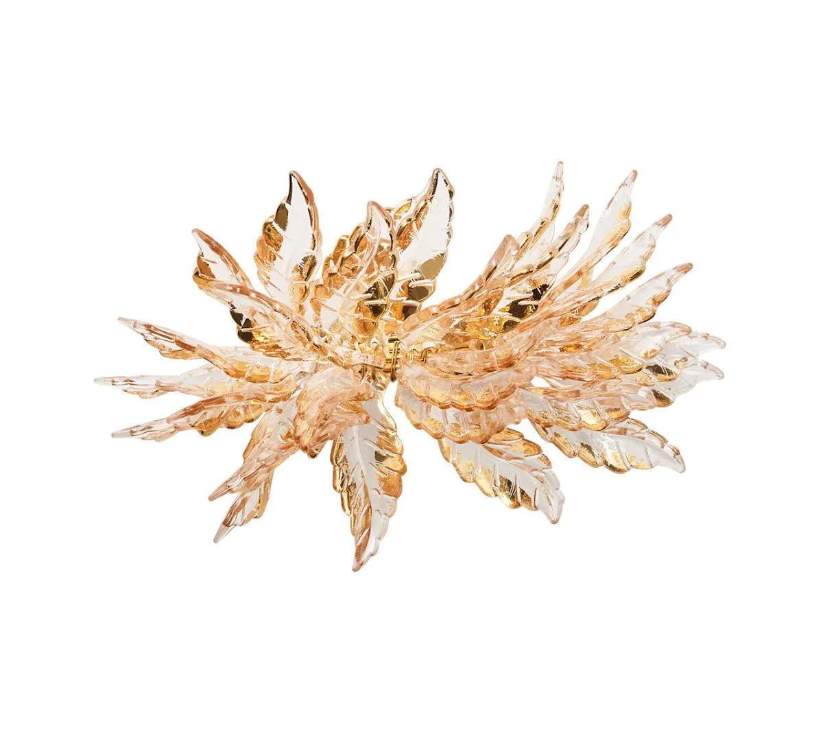 Gilded Leaves Napkin Ring in Gold, Set of 4