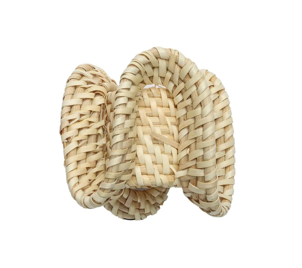 Ruffle Napkin Ring in Natural, Set of 4