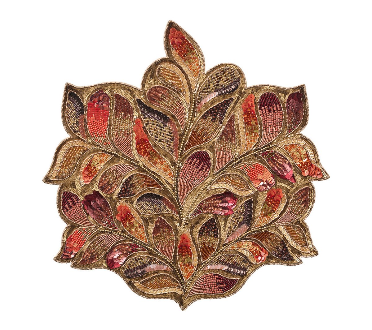 Maple Hues Placemat in Brown & Orange, Set of 2