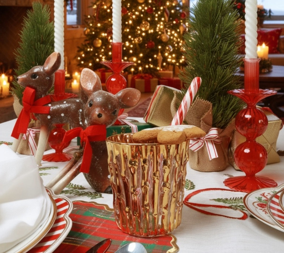 Bamboo Tumbler in Gold, Set of 4