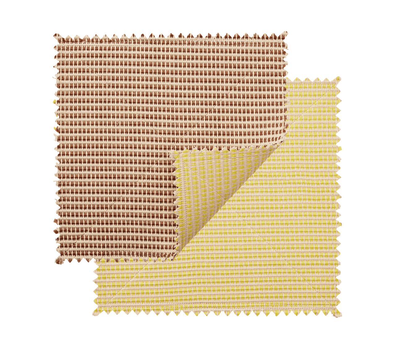 Duet Reversible Placemat in Brown & Yellow, Set of 4