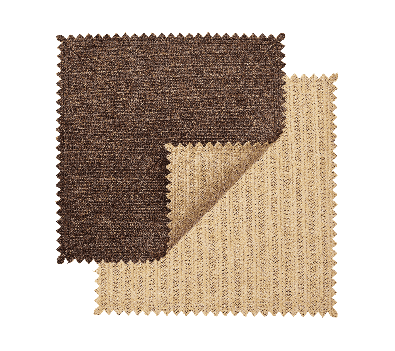 Vista Reversible Placemat in Natural & Brown, Set of 4